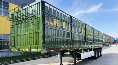 3 axle 60 Ton Fence Cargo Semi Trailer is already shipping to Dominica
