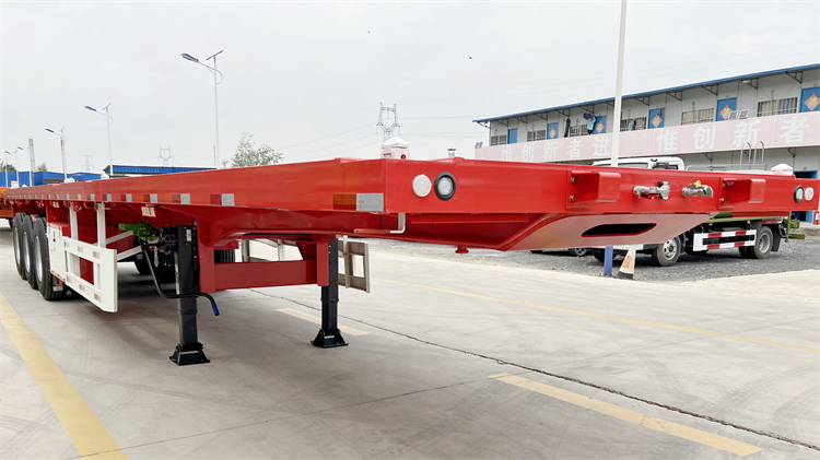 40 Foot Flatbed Container Trailer for Sale In Ghana | How Much is Flatbed Semi Trailer