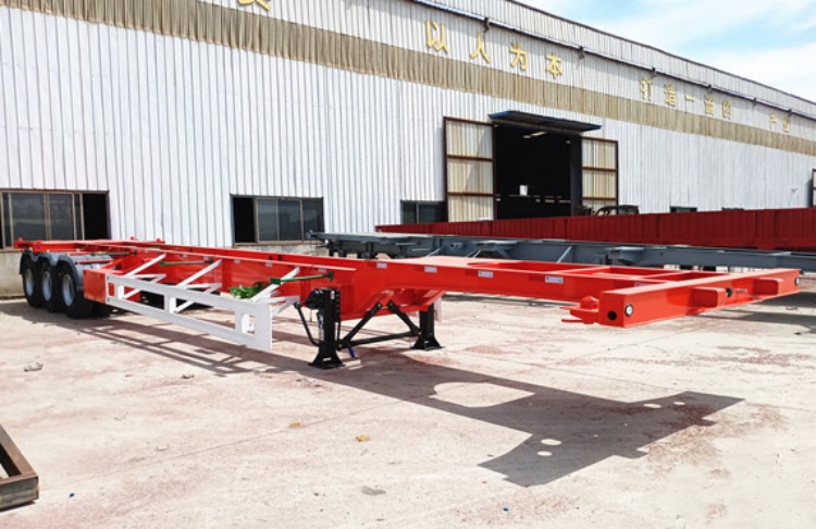 3 Axle 40ft Skeleton Container Truck Trailer for Sale in Port Sudan