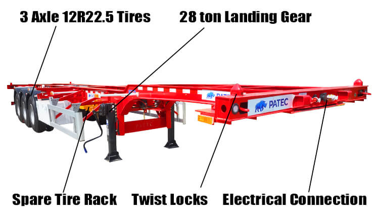 Buy New Container Chassis 40 Ft for Sale Price in Bolivia