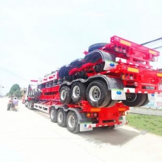 3 Axle 40ft Skeleton Container Truck Trailer